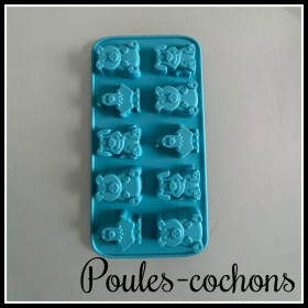 Moule en silicone: Poules-cochons