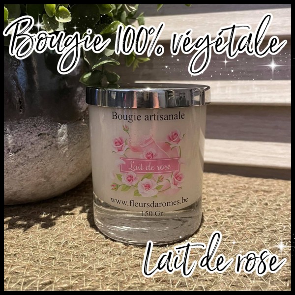 Bougie: Lait de rose