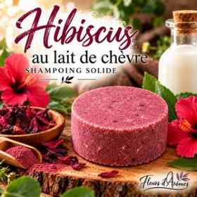 Shampoing Solide:Hibiscus-Lait de chèvre