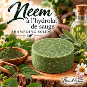 Shampoing Solide: Neem-Hydrolat de sauge