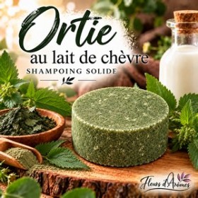 Shampoing solide:Ortie-Lait de chèvre