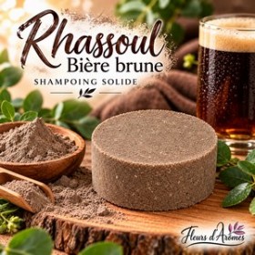 Shampoing solide:Rhassoul-Bière brune